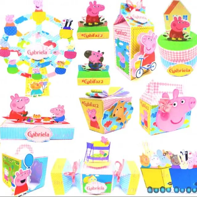 Itens personalizados de festa no tema Peppa Pig