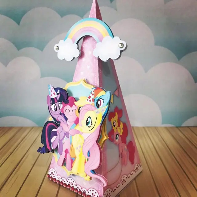 Caixa personalizada de festa no tema My Little Pony